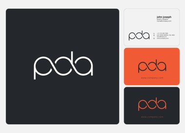 Harf logo Pda şablon iş afiş için