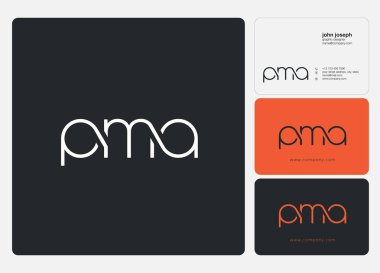 Harf logo Pma şablon iş afiş için