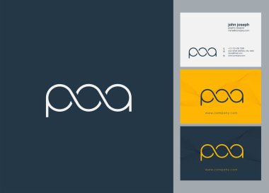 Harf logo Poa şablon iş afiş için