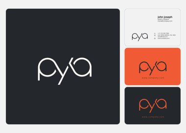 Harf logo Pya şablon iş afiş için