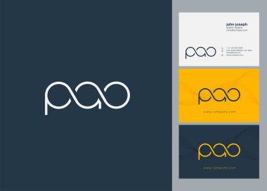 Harf logo Pao şablon iş afiş için