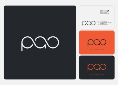 Harf logo Pao şablon iş afiş için