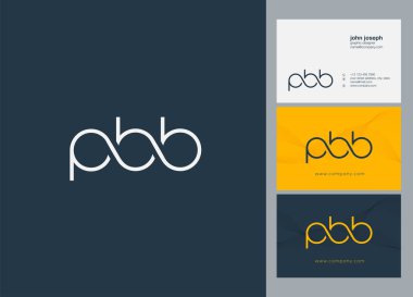Harf logo Pbb şablon iş afiş için