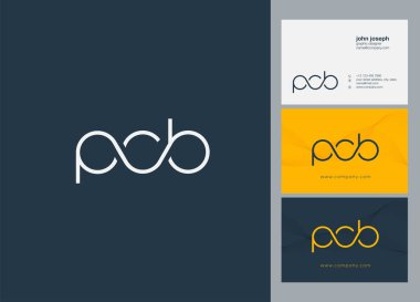 Harf logo Pcb şablon iş afiş için