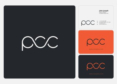 Harf logo Pcc şablon iş afiş için