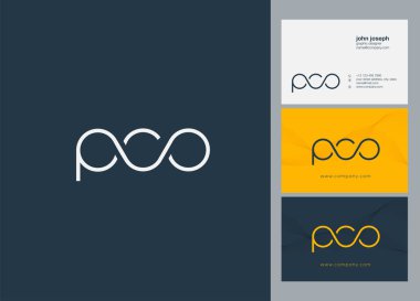 Harf logo Pco şablon iş afiş için