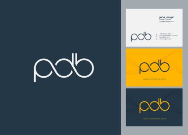 Harf logo Pdb şablon iş afiş için