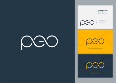 Harf logo Peo şablon iş afiş için