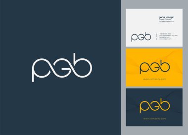 Harf logo Pgb şablon iş afiş için
