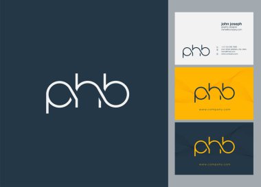 Harf logo Phb şablon iş afiş için