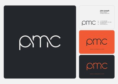 Harf logo Pmc şablon iş afiş için