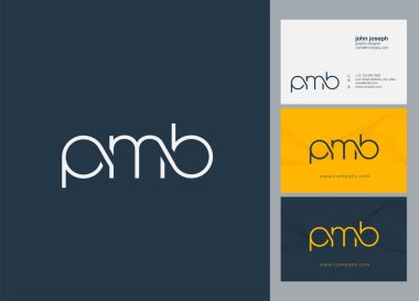Harf logo Pmb şablon iş afiş için