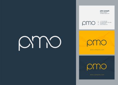 Harf logo Pmo şablon iş afiş için