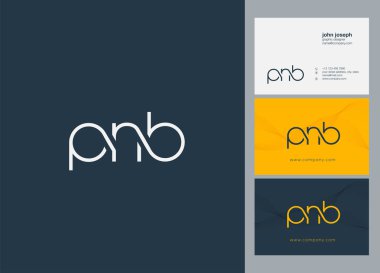 Harf logo Pnb şablon iş afiş için