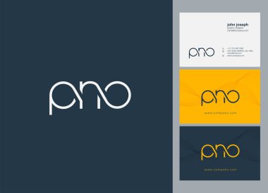 Harf logo Pno şablon iş afiş için
