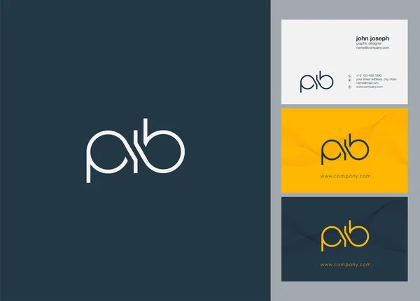 Cartas Logotipo Modelo Pib Para Banner Negócios — Vetor de Stock