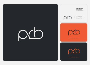 Harf logo Prb şablon iş afiş için