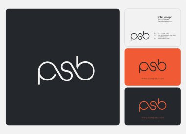 Harf logo Psb şablon iş afiş için