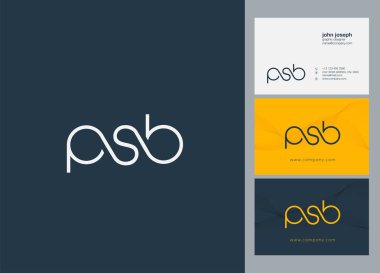 Harf logo Psb şablon iş afiş için