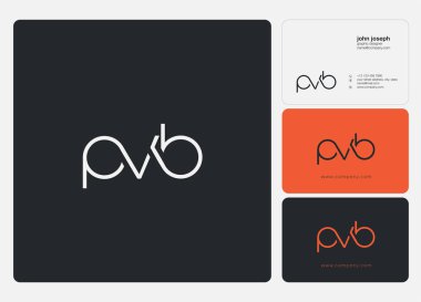 Harf logo Pvb şablon iş afiş için