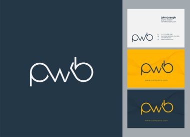 Harf logo Pwb şablon iş afiş için