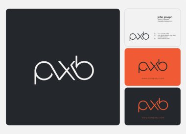 Harf logo Pxb şablon iş afiş için