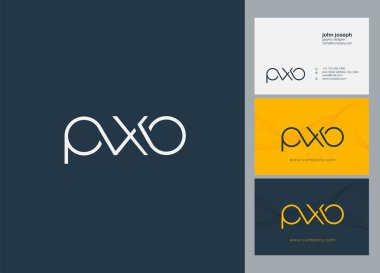 Harf logo Pxo şablon iş afiş için