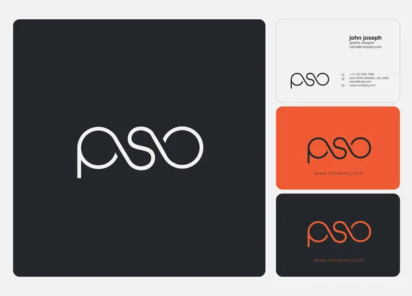 ビジネス バナーの文字ロゴ Pso テンプレート — ストックベクタ