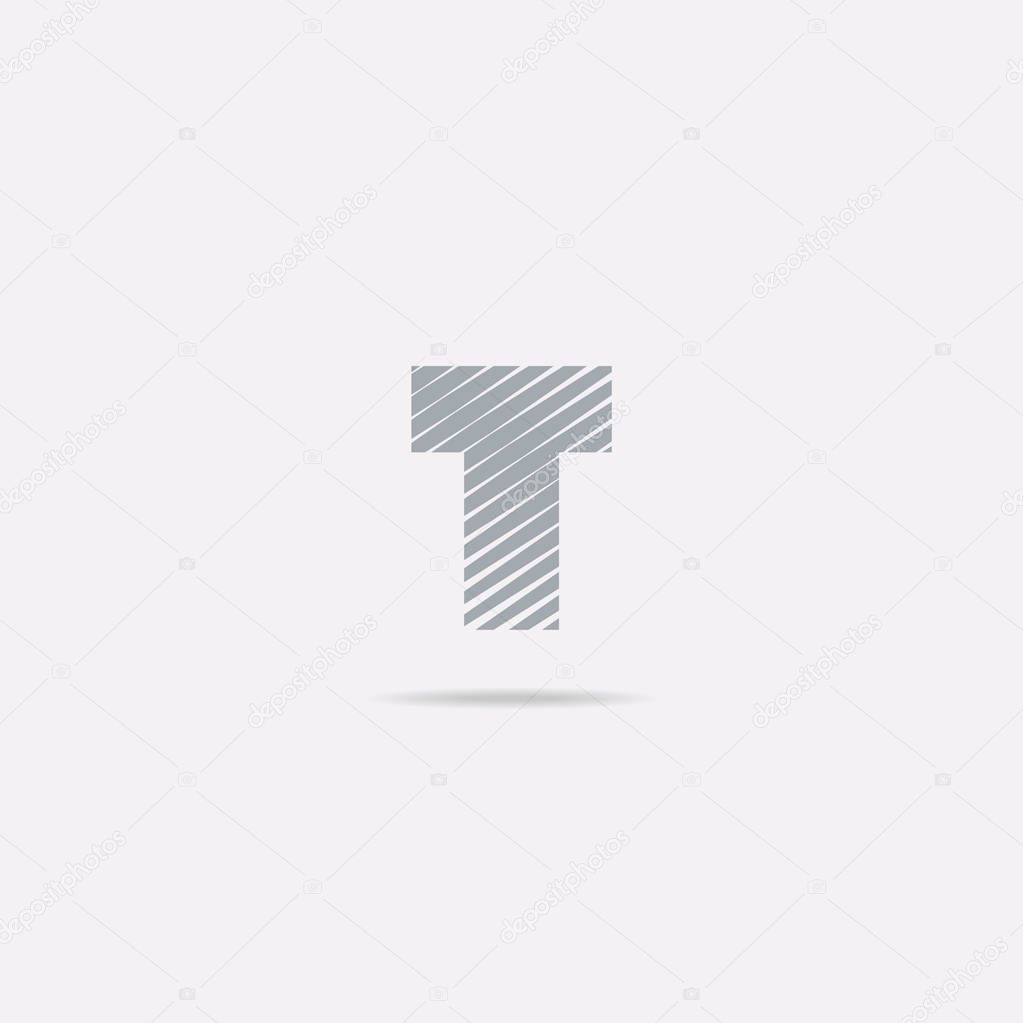 Letter logo T template for business banner