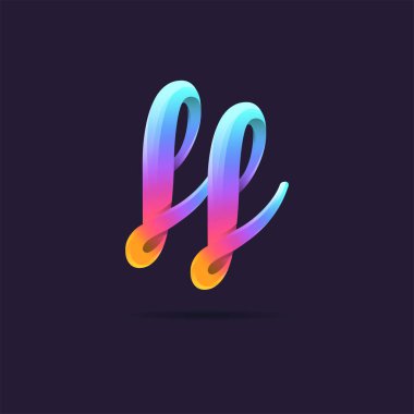 Harf logo Ff şablon iş afiş için