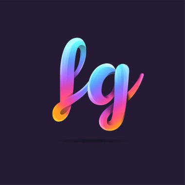 Harf logo Fg şablon iş afiş için