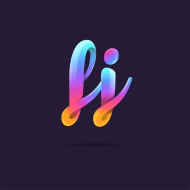 Harf logo Fj şablon iş afiş için