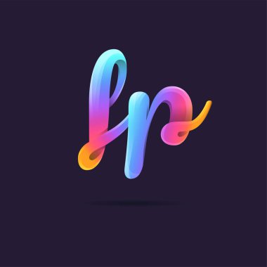 Harf logo Fp şablon iş afiş için