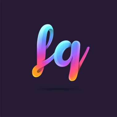 Harf logo Fq şablon iş afiş için