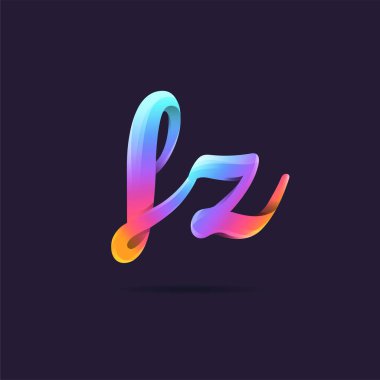 Harf logo Fz şablon iş afiş için