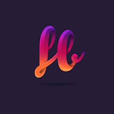 Harf logo Fl şablon iş afiş için