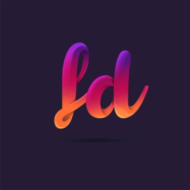 Harf logo Fd şablon iş afiş için