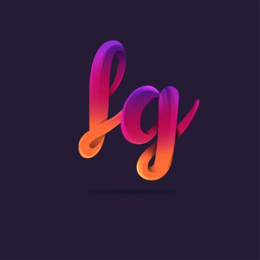 Harf logo Fg şablon iş afiş için