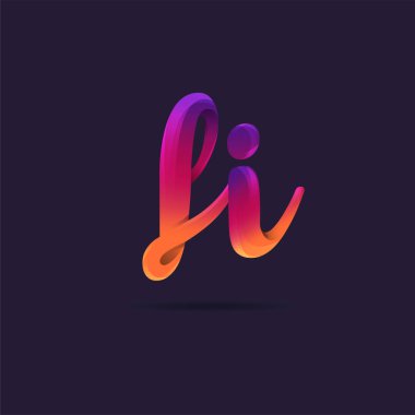 Harf logo Fi şablon iş afiş için