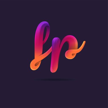 Harf logo Fp şablon iş afiş için