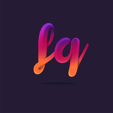 Harf logo Fq şablon iş afiş için