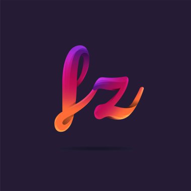 Harf logo Fz şablon iş afiş için