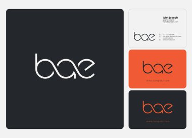 Harf logo Bae şablon iş afiş için