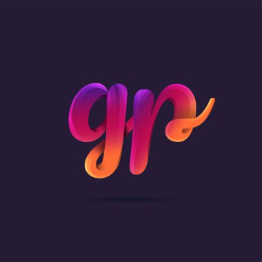 Harf logo turuncu Gp şablonu iş afiş için