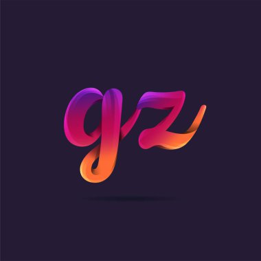 Harf logo Gz turuncu şablon iş afiş için