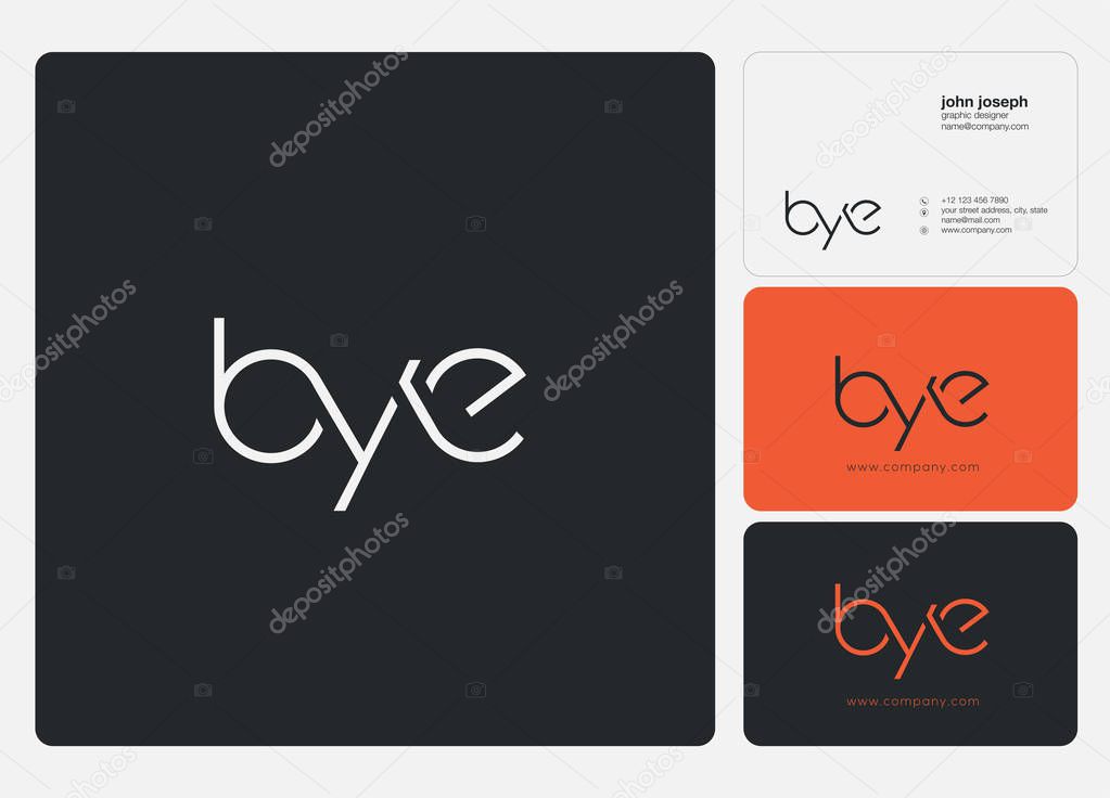 Letters logo Bye template for business banner