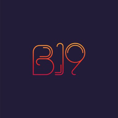 Mektup logo B19 şablonu iş afiş için