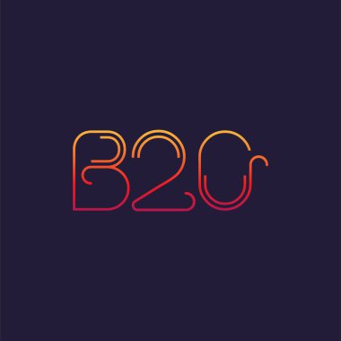 Mektup logo B20 şablonu iş afiş için