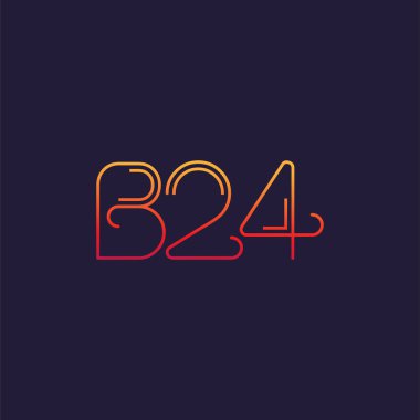 Mektup logo B24 şablonu iş afiş için