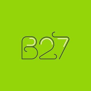 Mektup logo B27 şablonu iş afiş için